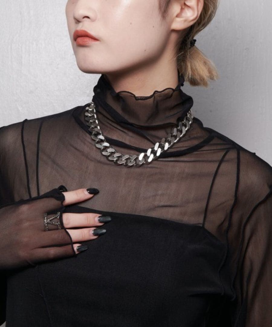 (最安値)大人気即完売Lui's 【mi-企画】シルバーチェーンネックレス