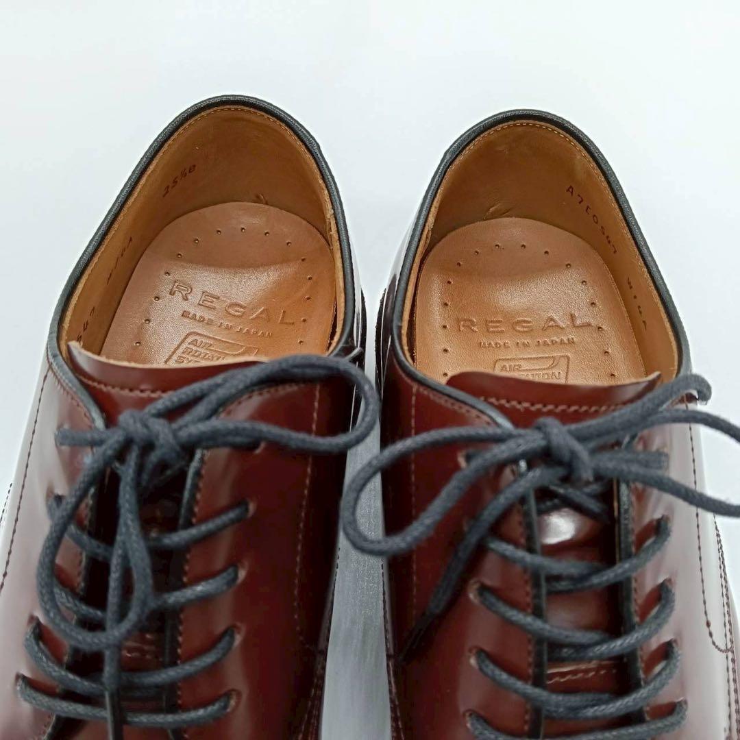 【美品】REGAL　ビジネスシューズ W14A　プレーントゥ　ブラウン　日本製