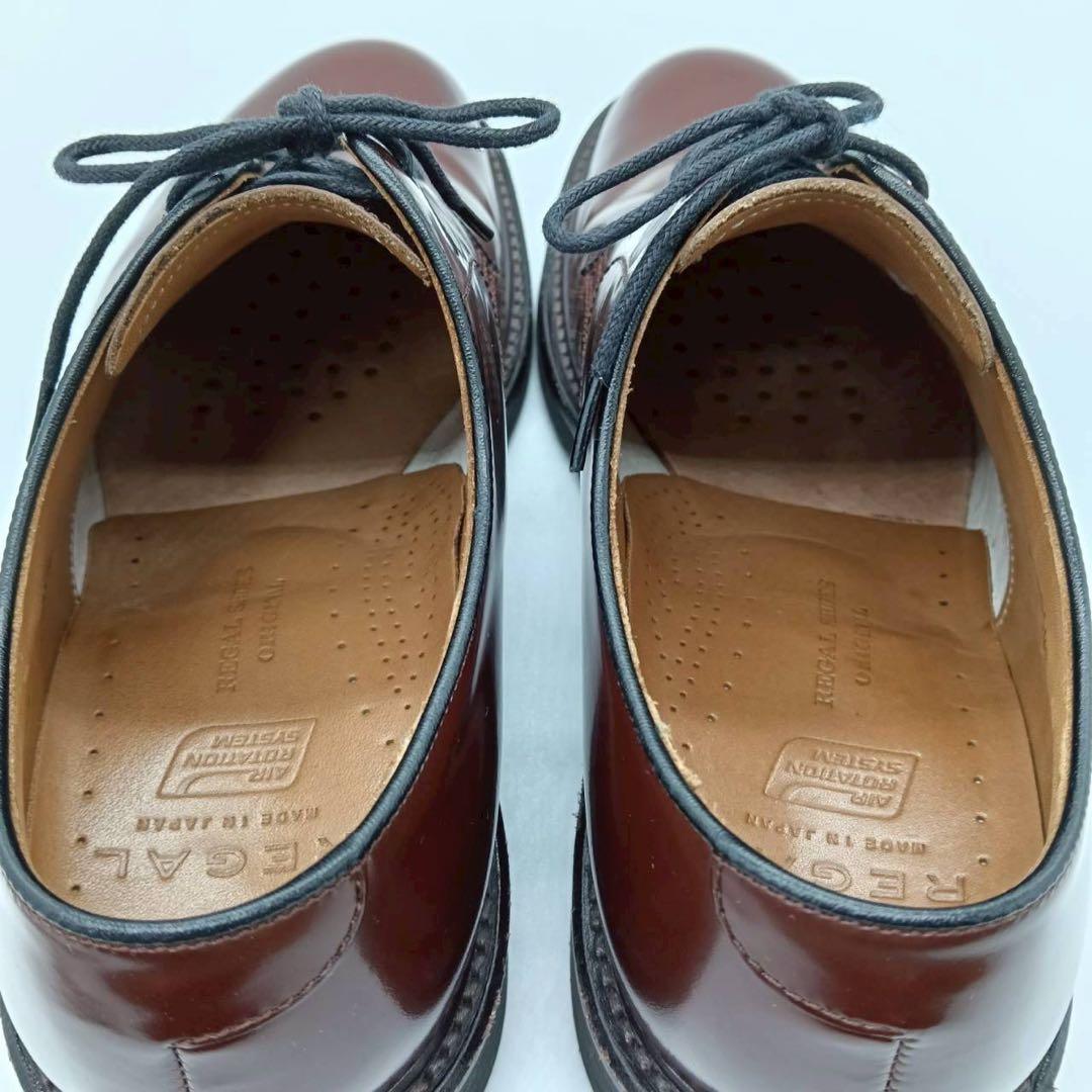 【美品】REGAL　ビジネスシューズ W14A　プレーントゥ　ブラウン　日本製