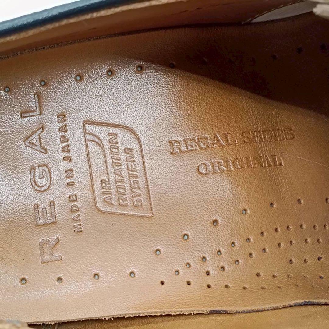 【美品】REGAL　ビジネスシューズ W14A　プレーントゥ　ブラウン　日本製