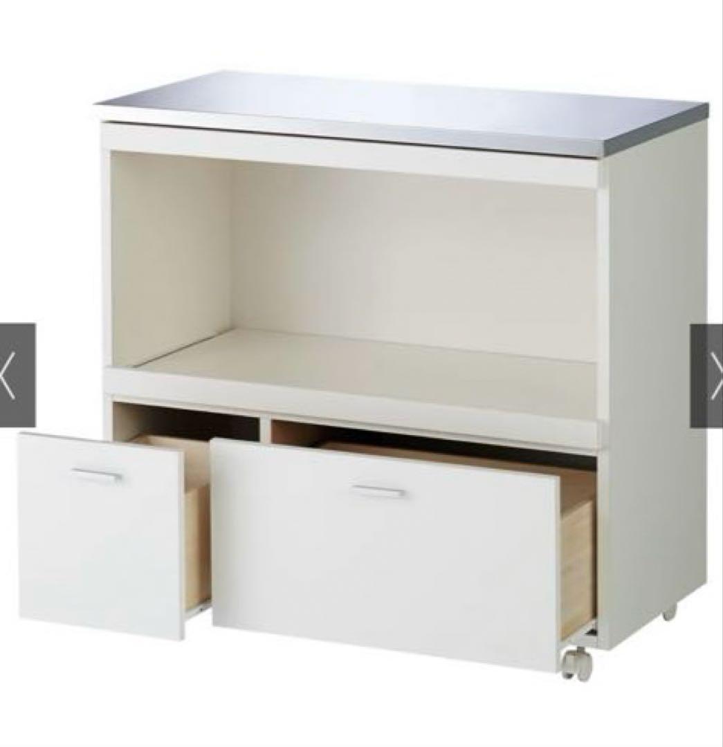 dinos 家電たっぷり収納ステンレス天板カウンター 幅90cm 家電収納