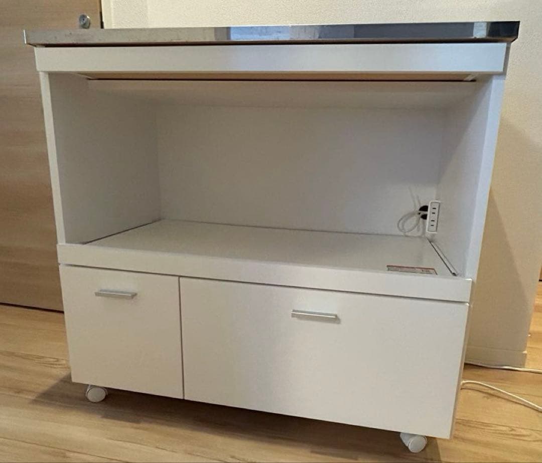 dinos 家電たっぷり収納ステンレス天板カウンター 幅90cm 家電収納