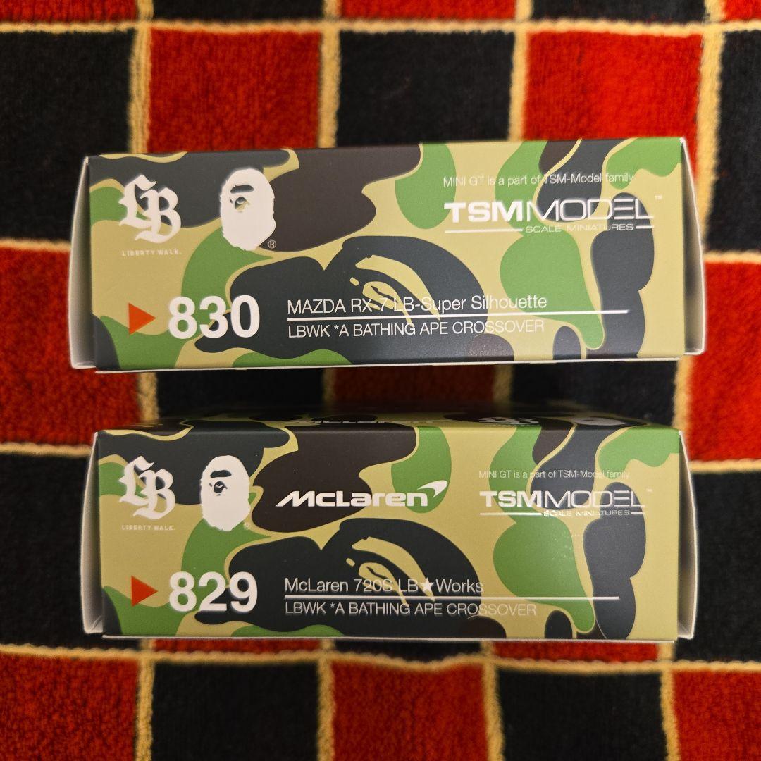 MINI GT BAPE LBWK マクラーレン 720S RX-7 2台セット