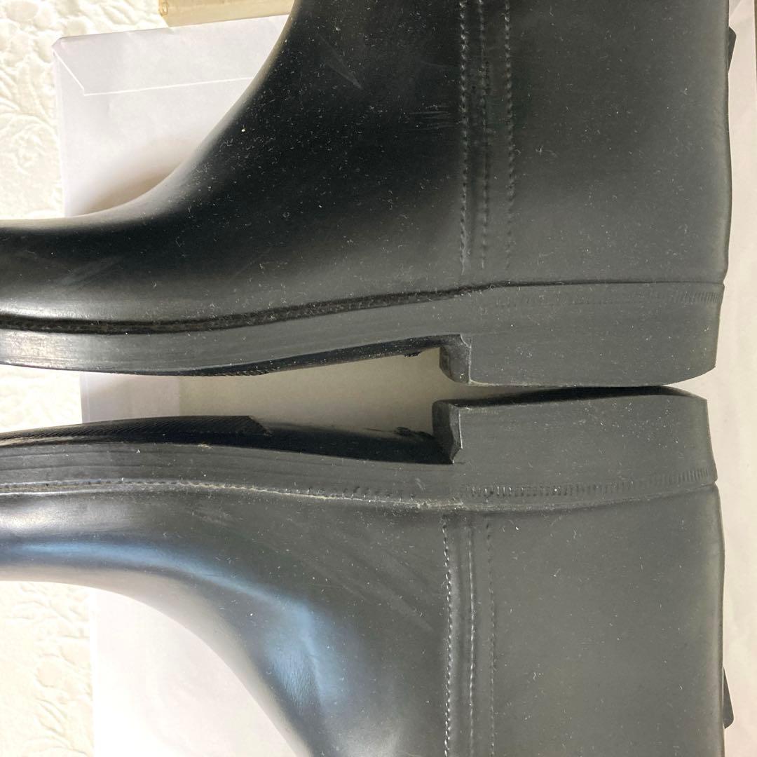 ◆AIGLE エーグル◆黒 ロングブーツ レインブーツ 乗馬 38・XL