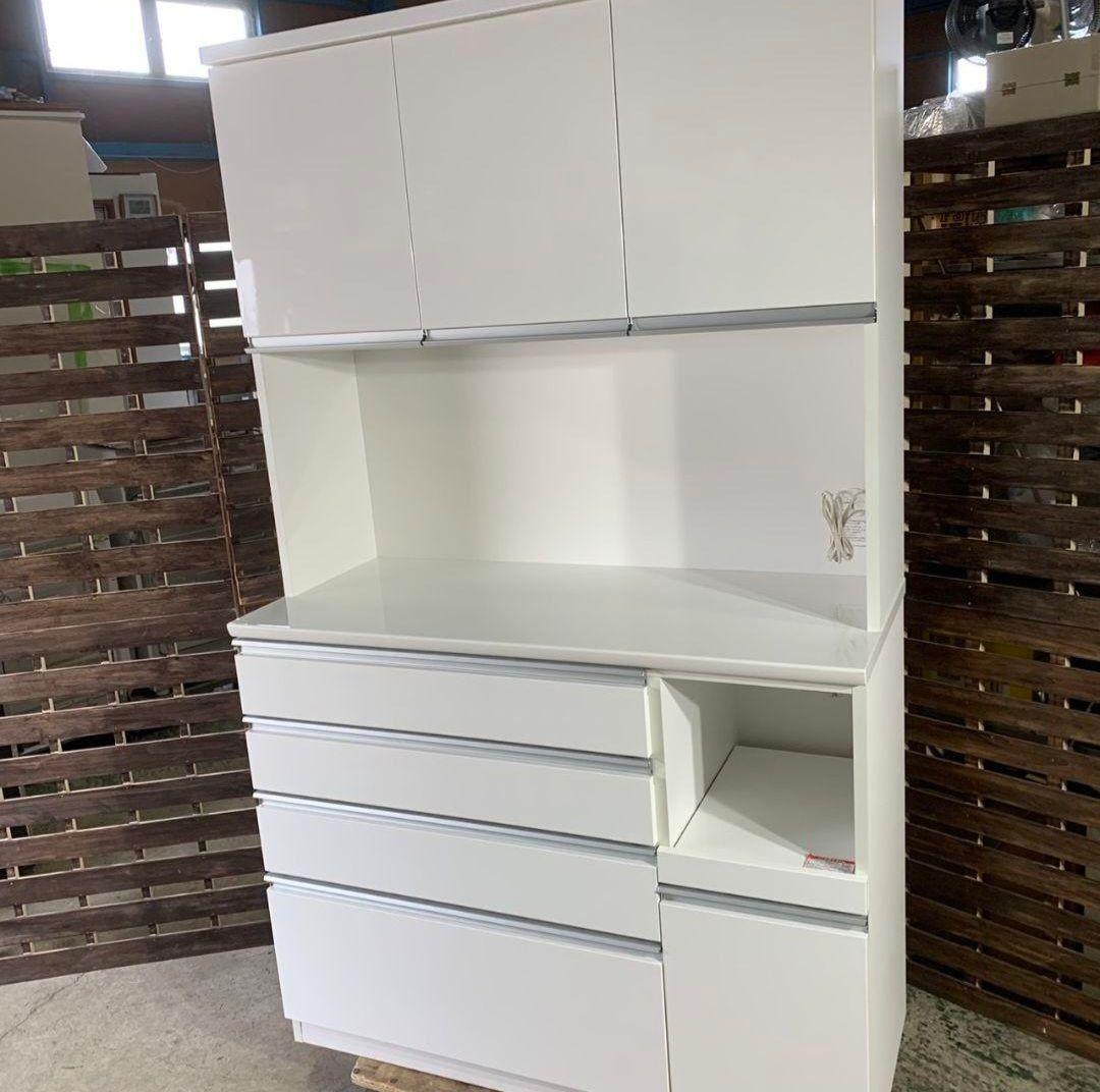 H377R\" NITORI RESUME キッチンボード 食器棚 ホワイト