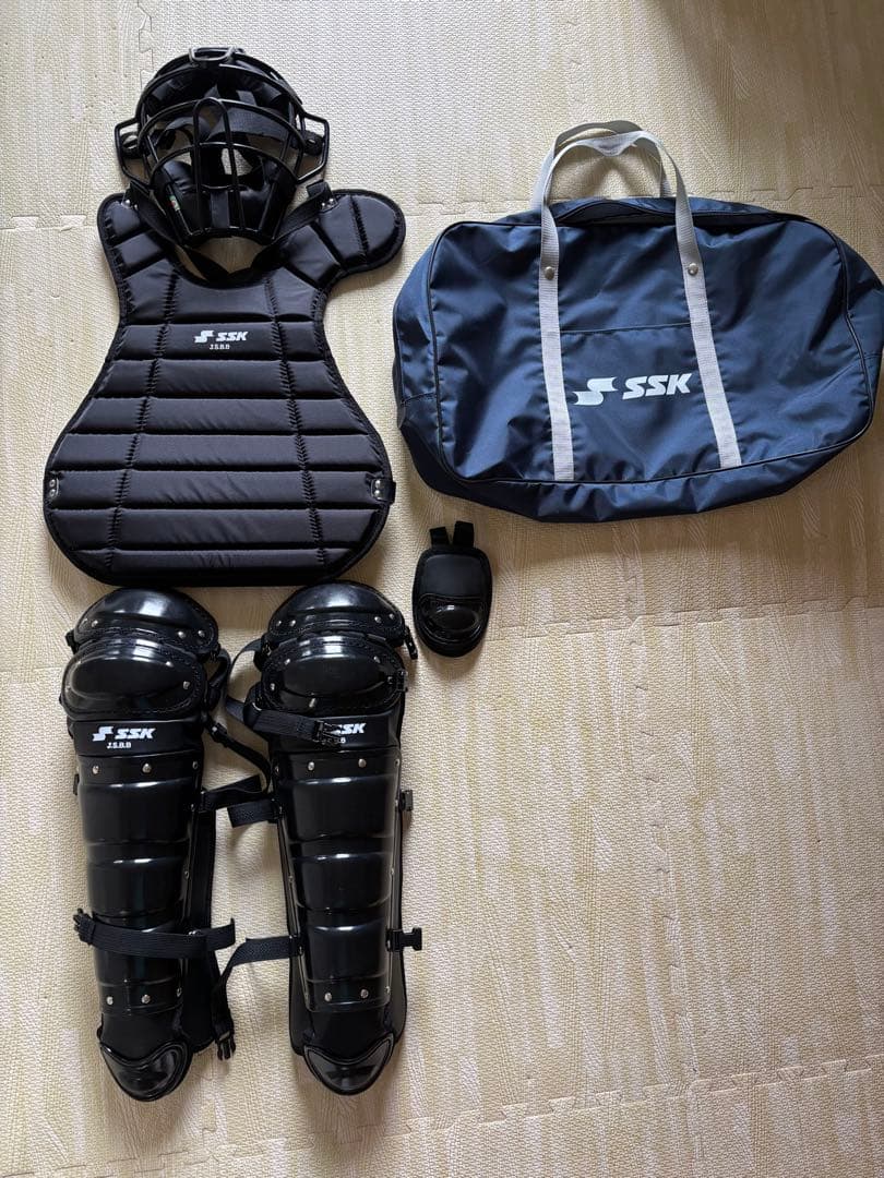SSK ー般軟式キャッチャー防具キャッチャーズギア5点セット ブラック