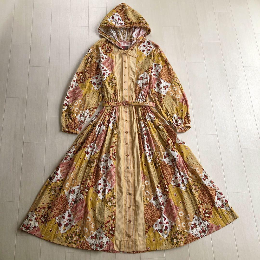 ケティ ketty ピンクハウス風 パッチワーク柄 いちご 花柄 ワンピース