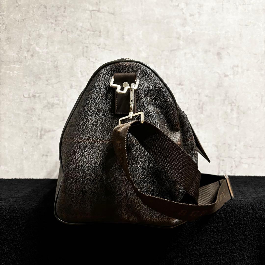 バーバリー ロンドン ボストンバッグ チェック柄 2way ブラウン