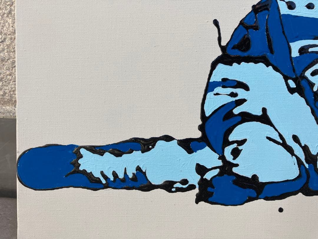 肉筆絵画　スコティッシュフォルド　ブルー