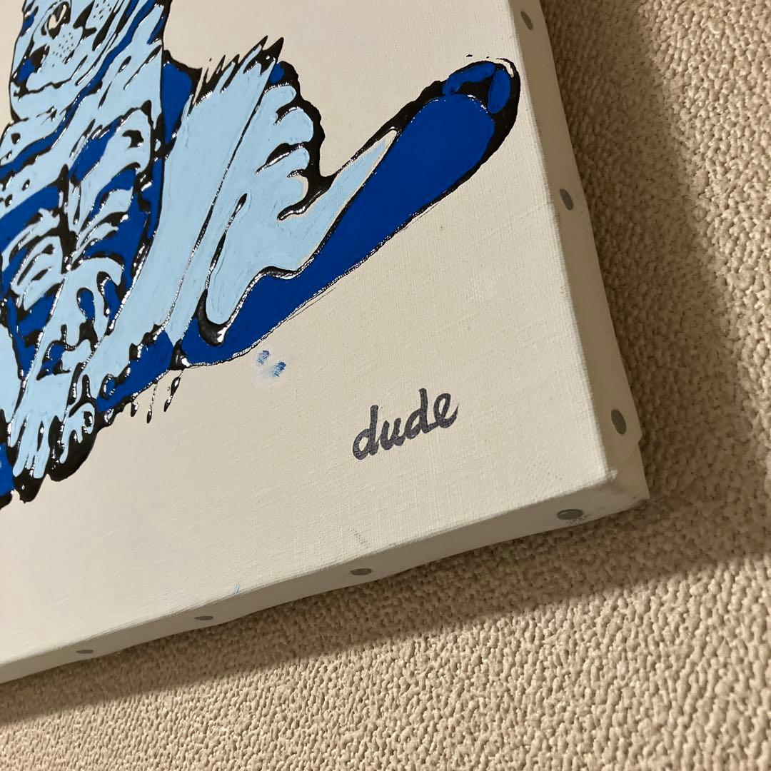 肉筆絵画　スコティッシュフォルド　ブルー