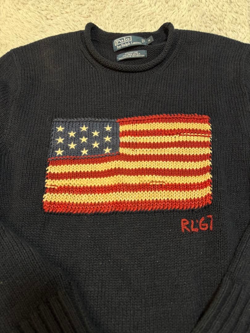 2枚セット　ラルフローレン　アメリカ　国旗　ニット　アイコニック　星条旗