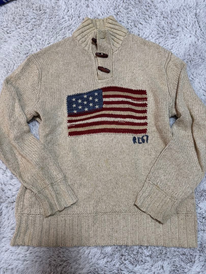 2枚セット　ラルフローレン　アメリカ　国旗　ニット　アイコニック　星条旗