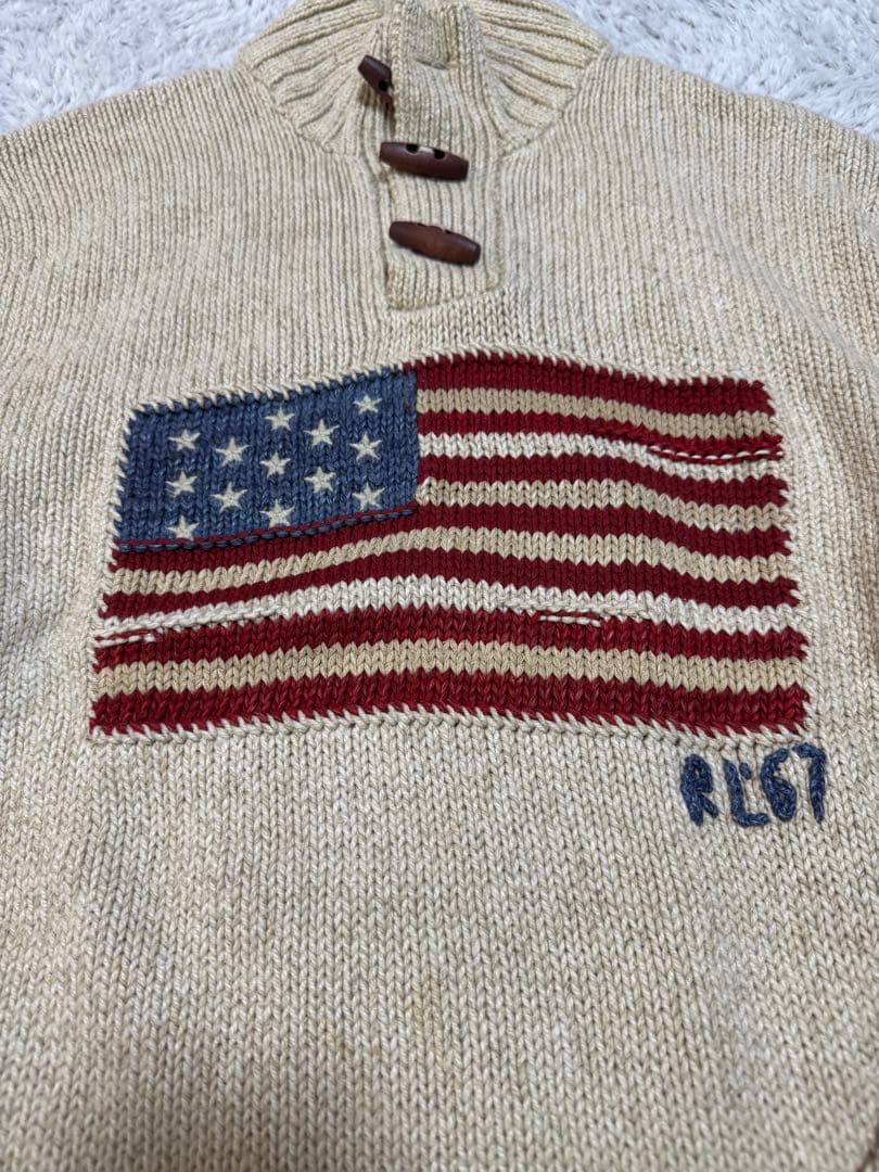2枚セット　ラルフローレン　アメリカ　国旗　ニット　アイコニック　星条旗