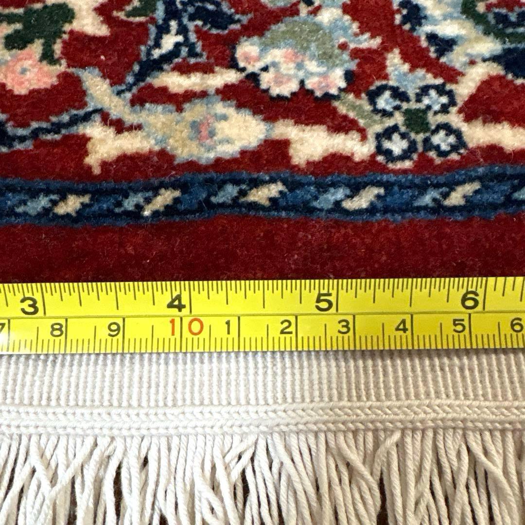 HEREKE トルコ　ヘレケ絨毯 羊毛×綿　認定証有り　カーペット　赤　青　緑