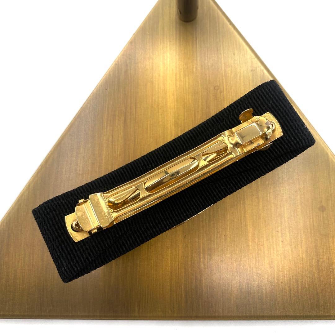 美品　Salvatore Ferragamo ブラック　バレッタ　ヴァラリボン