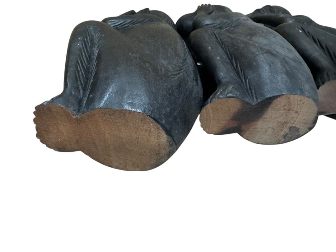 見猿聞か猿言わ猿　木製　置物　レトロ