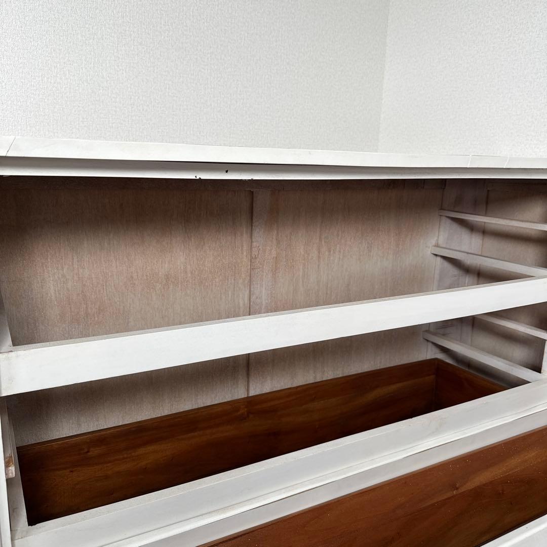 アンティーク フレンチ 3段 チェスト ビンテージ 姫系 ホワイト ※i1