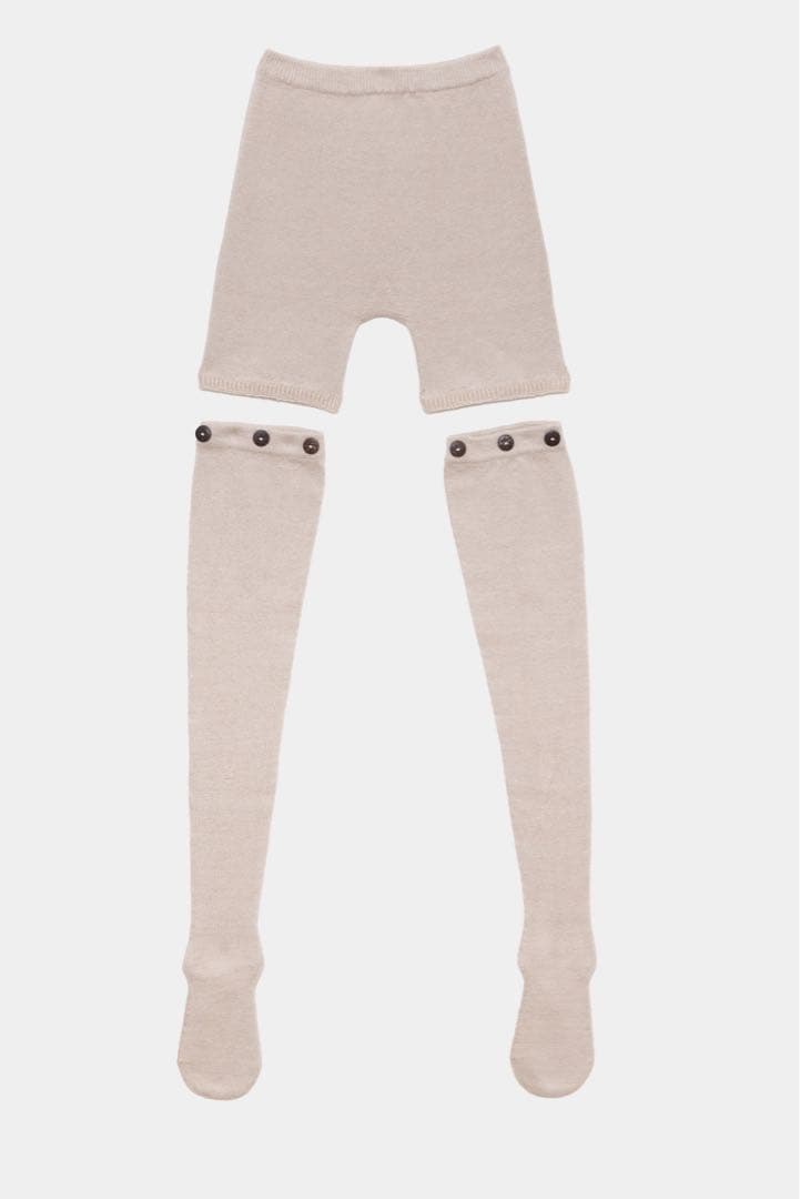 【お値下げしました】BASERANGE ベージュ ハイウエストタイツ