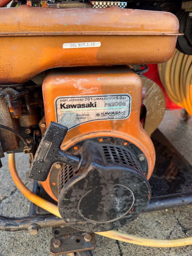 動作確認済　ISEKI 噴霧器 kawasakiガソリン　1200rpm
