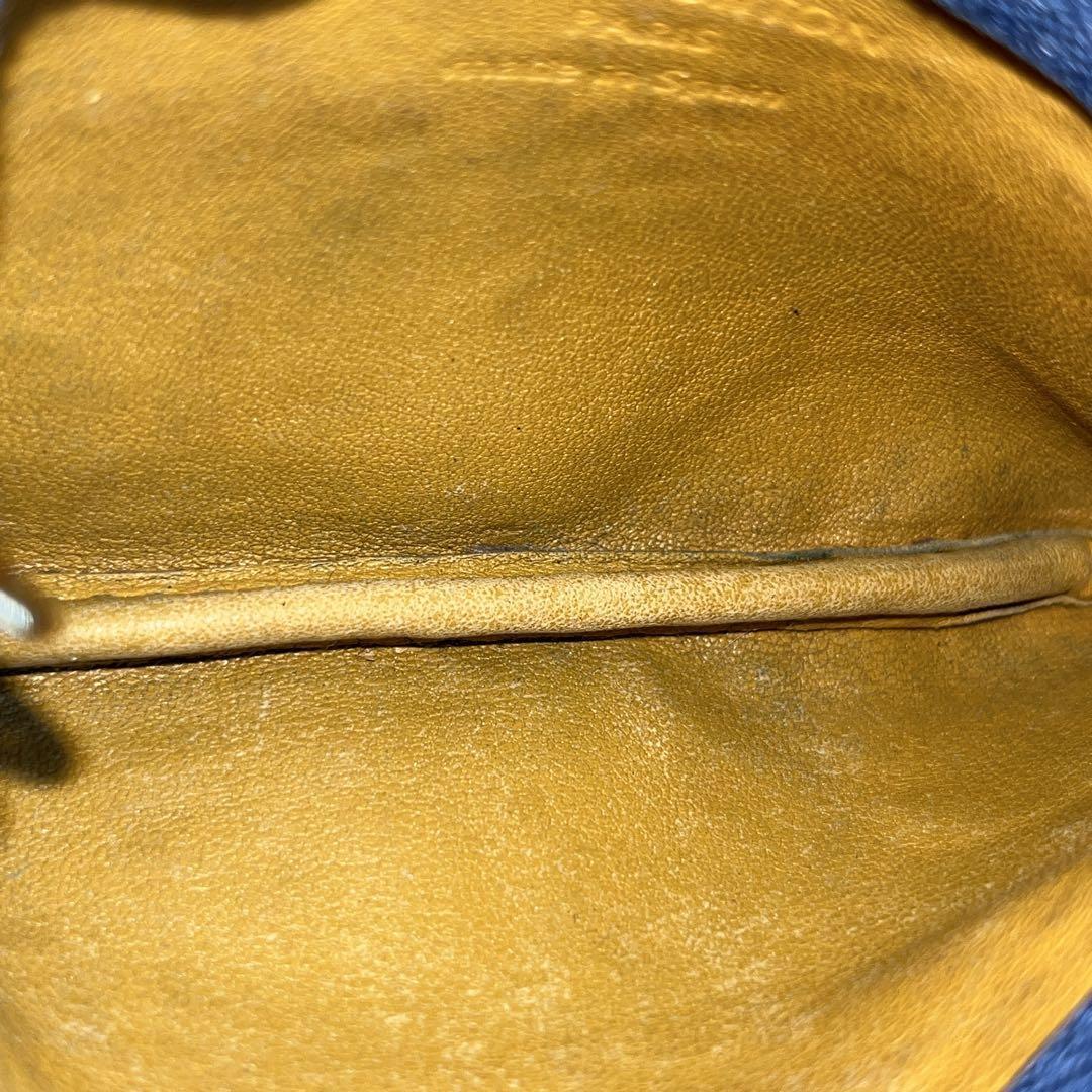 良品　ルイヴィトン　デニム　ケース　ポシェットクレ　モノグラム　キャンバス