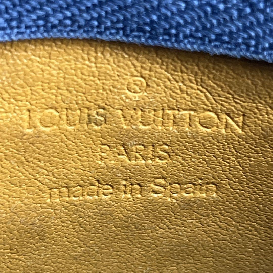 良品　ルイヴィトン　デニム　ケース　ポシェットクレ　モノグラム　キャンバス