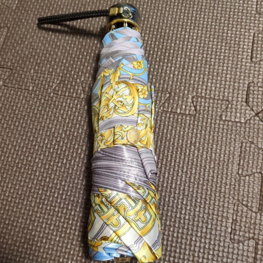 VERSACE 折りたたみ傘 青金装飾