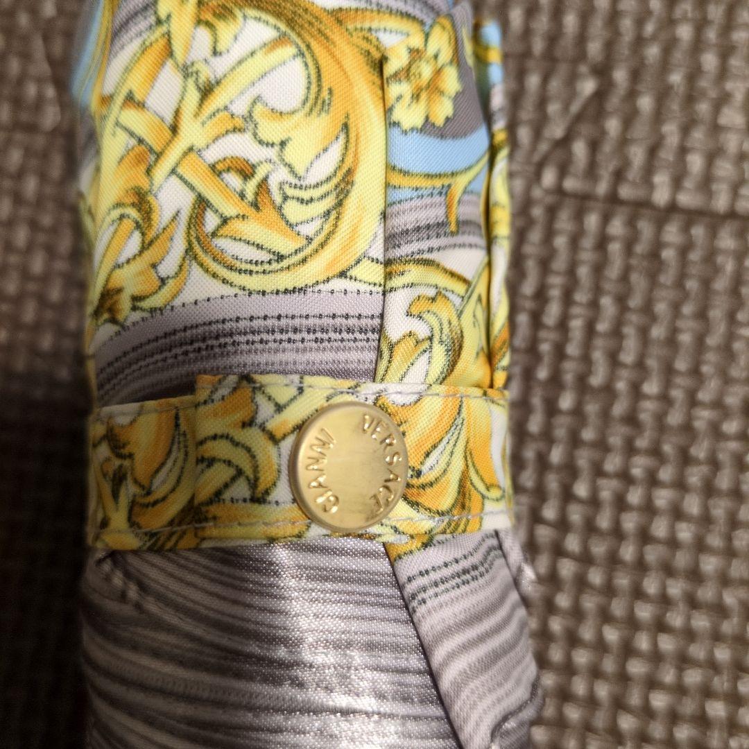 VERSACE 折りたたみ傘 青金装飾