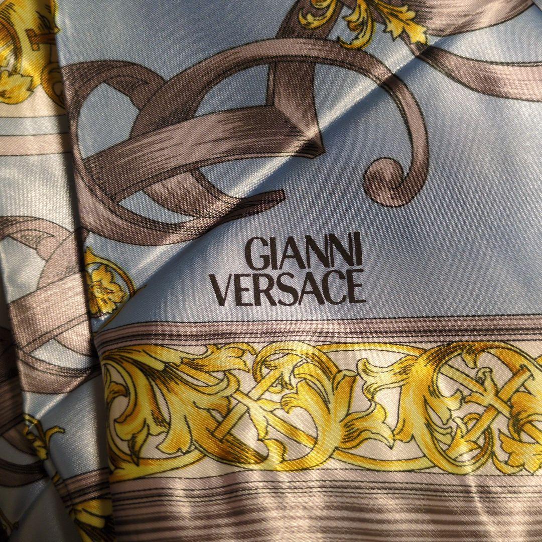 VERSACE 折りたたみ傘 青金装飾