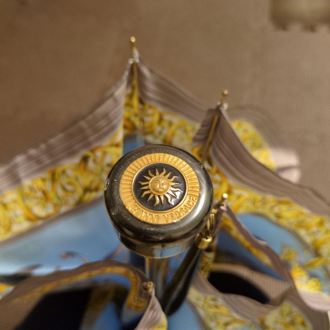 VERSACE 折りたたみ傘 青金装飾