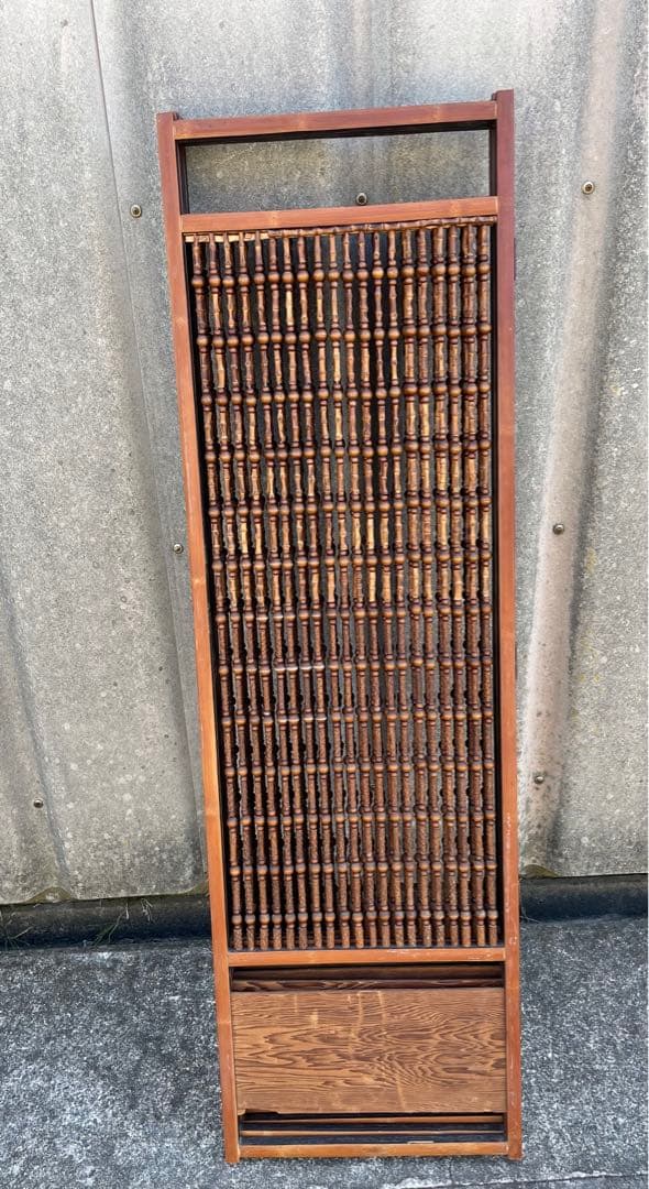 ビンテージ/古道具/当時物/木製/和風/衝立/パーテーション/4連/間仕切り