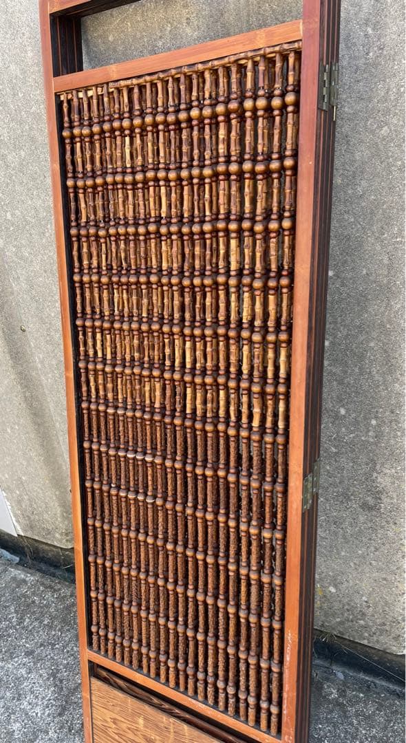 ビンテージ/古道具/当時物/木製/和風/衝立/パーテーション/4連/間仕切り