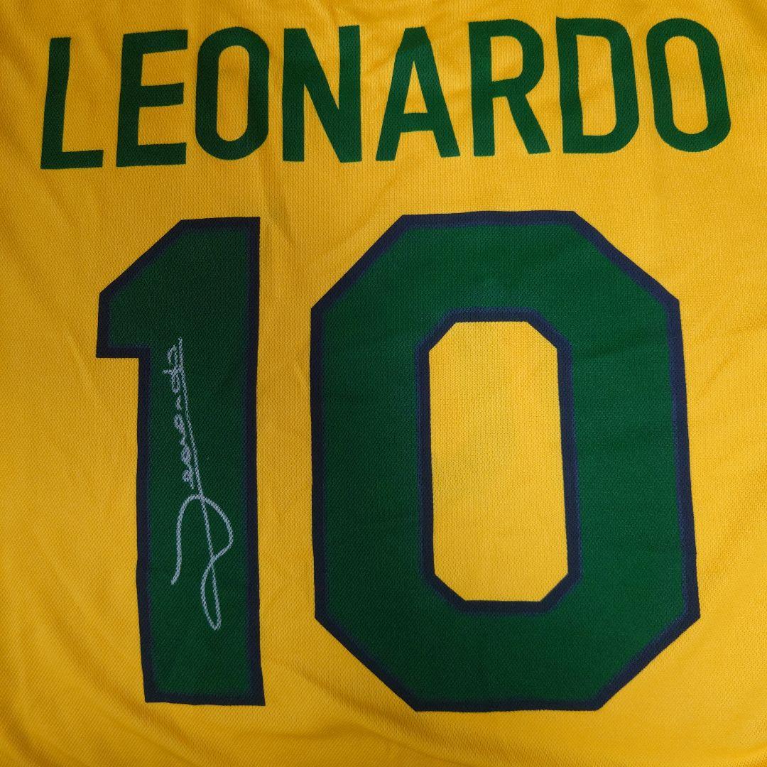 【サイン入】レオナルド　ブラジル代表　ユニフォーム　XL
