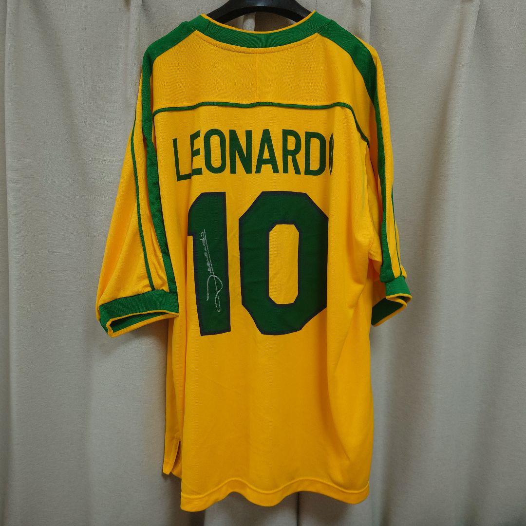【サイン入】レオナルド　ブラジル代表　ユニフォーム　XL