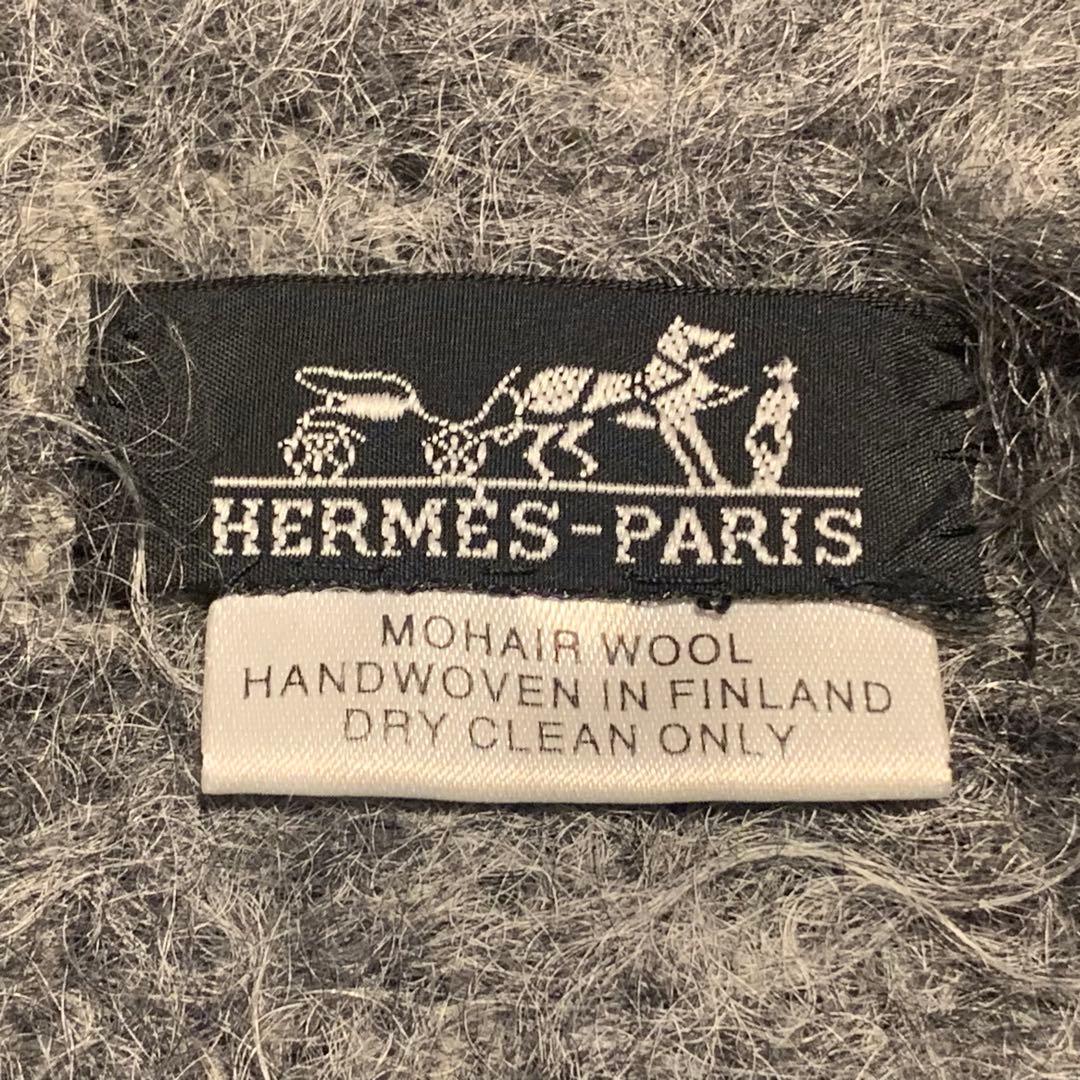 希少エルメス.大判モヘアブランケット・ 北欧織物作家レーナレヴェルとのコラボ