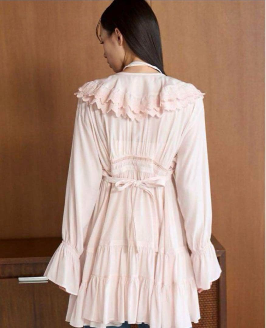 【美品】snidel コットンライクラッフルカラーチュニック