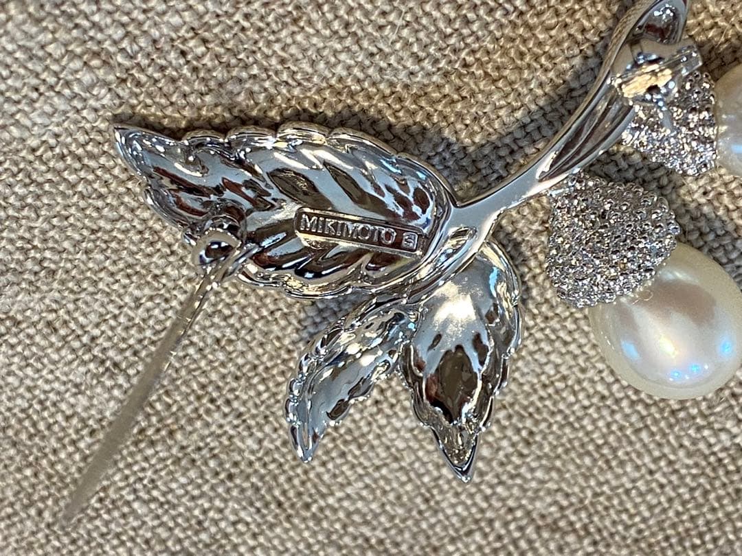 MIKIMOTO ミキモト　パール　ブローチ　どんぐり　卒業式入学式にも