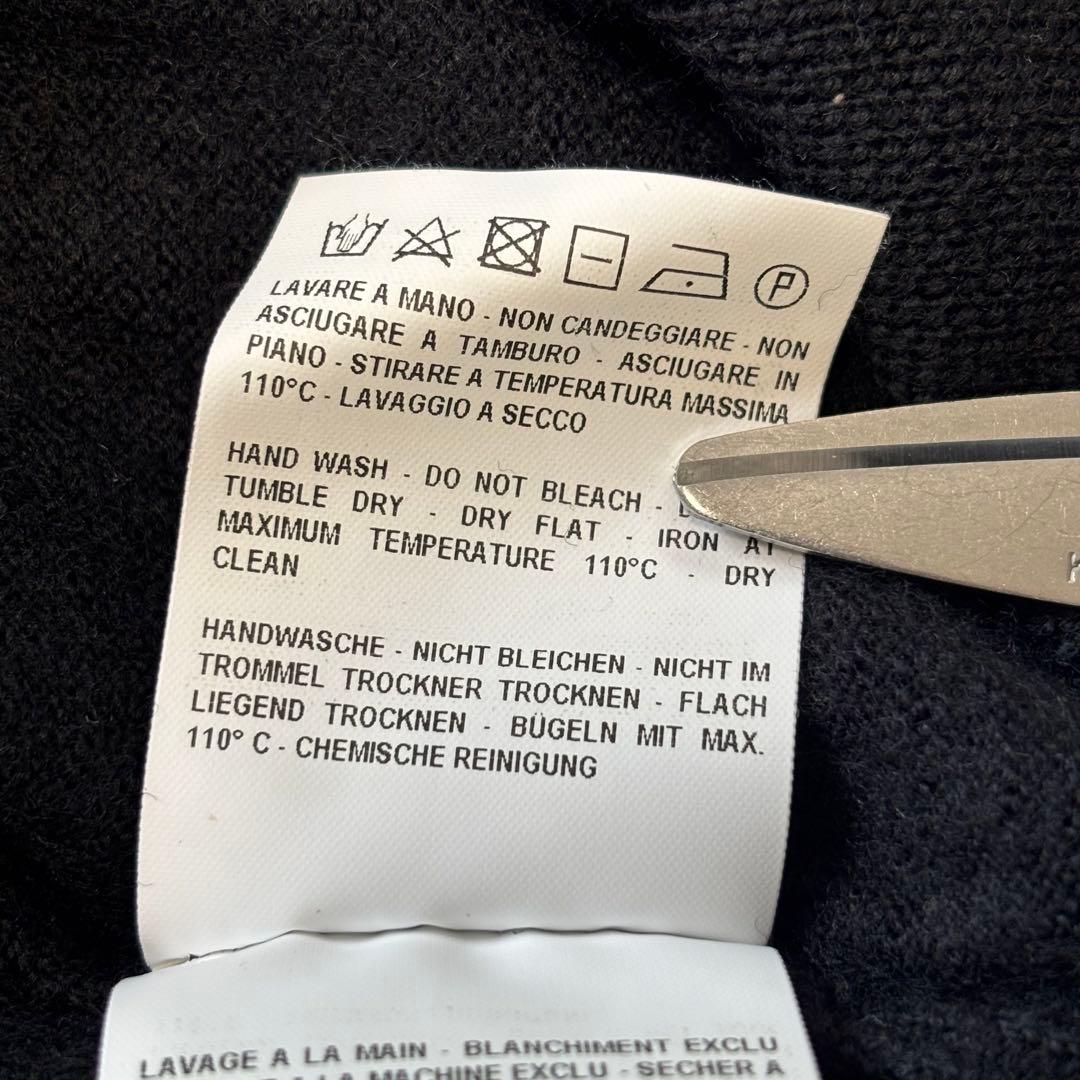 Gran Sasso モックネック 48 ニット セーター 黒 ウール100%