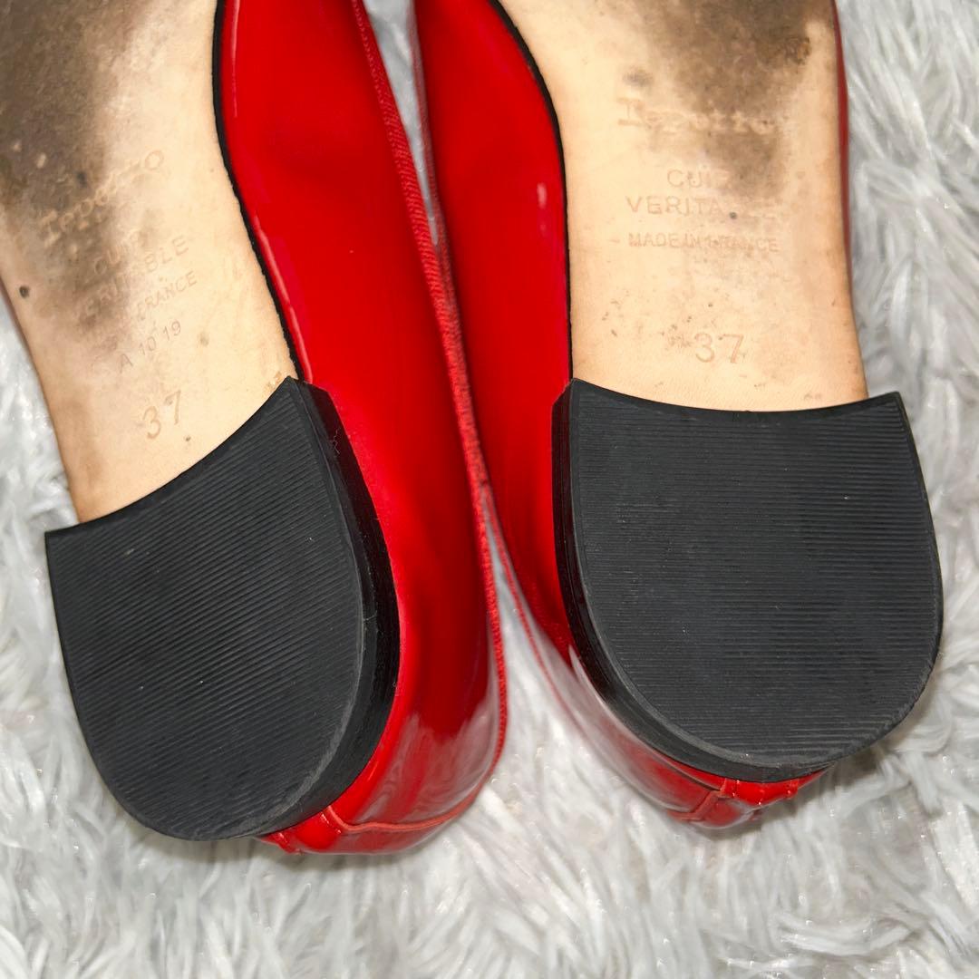 【美品】repetto Cendrillon バレエシューズ レッド 37サイズ