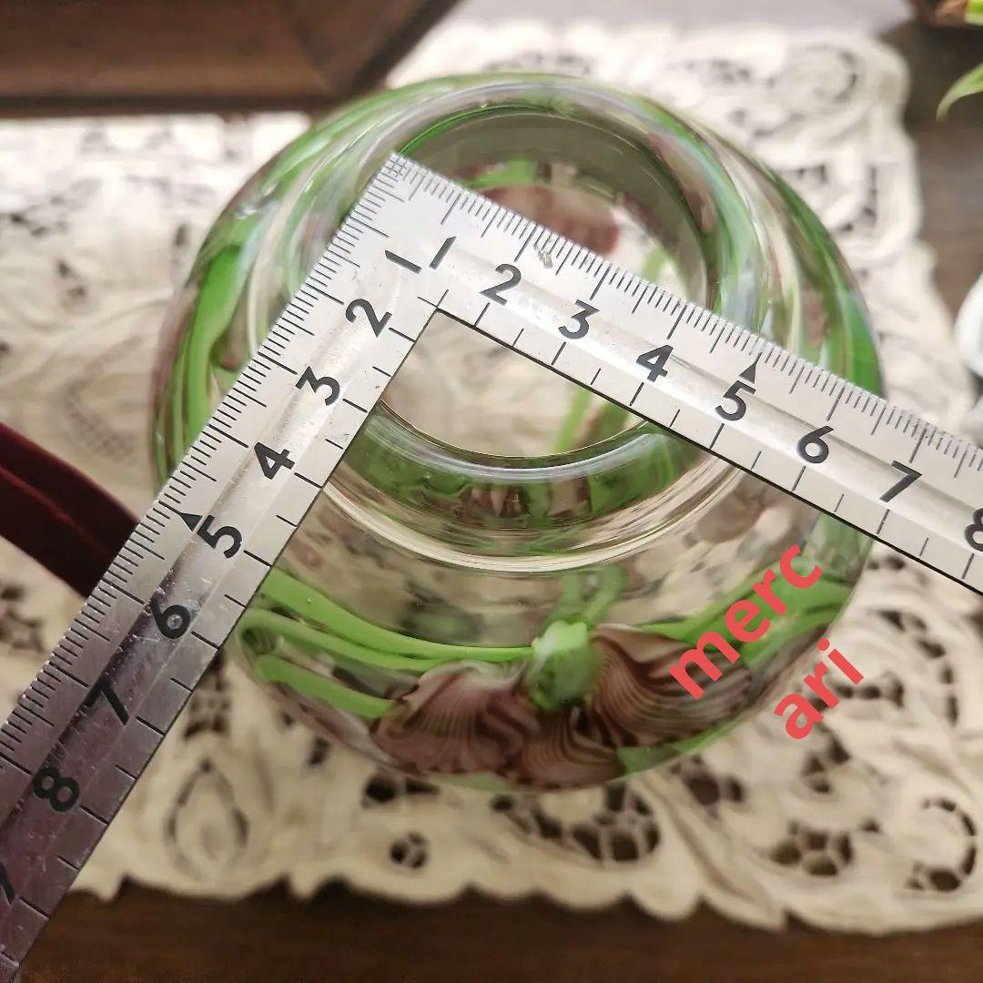 アメリカ　Orient & Flume Art Glass　フラワーベース