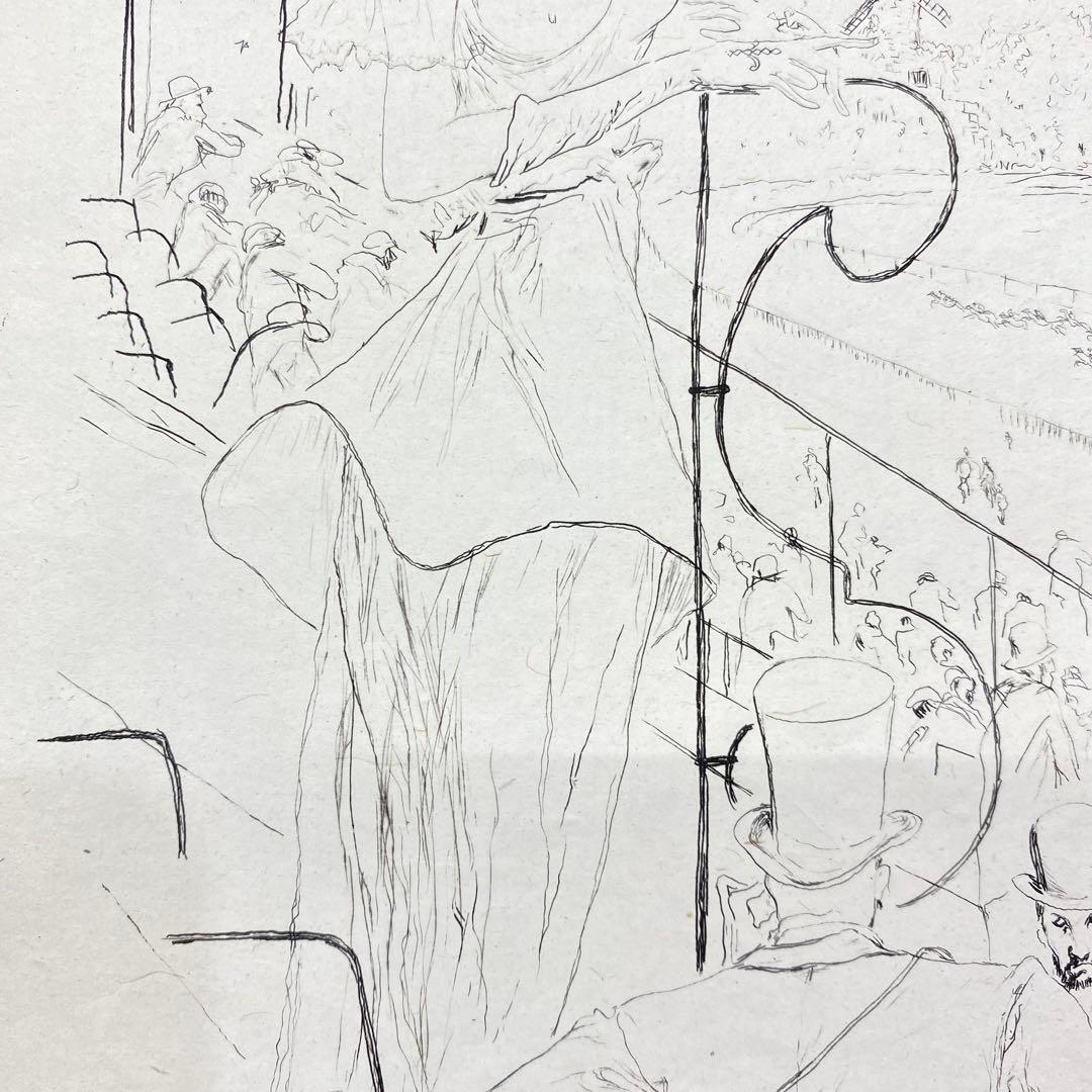 藤田嗣治 レオナール・フジタ 魅せられたる河より ロンシャン競馬場 エッチング