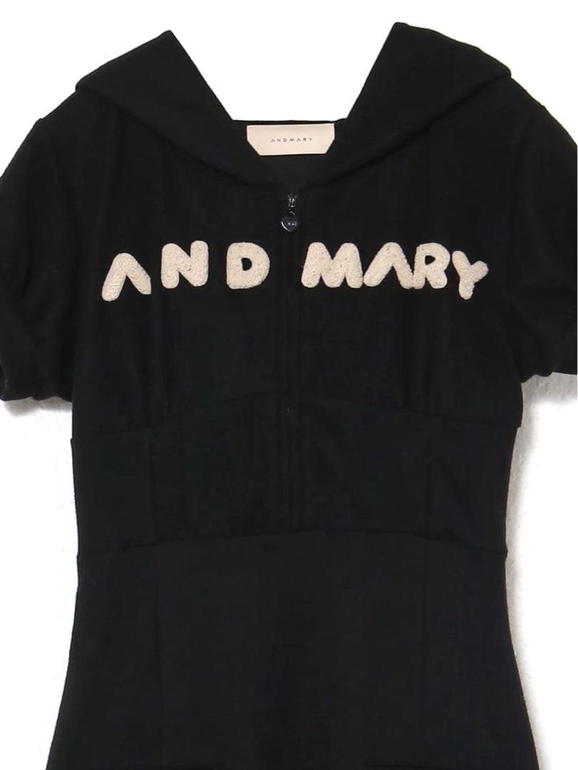 andmaryアンドマリー❤︎Mary logo hoodie dress