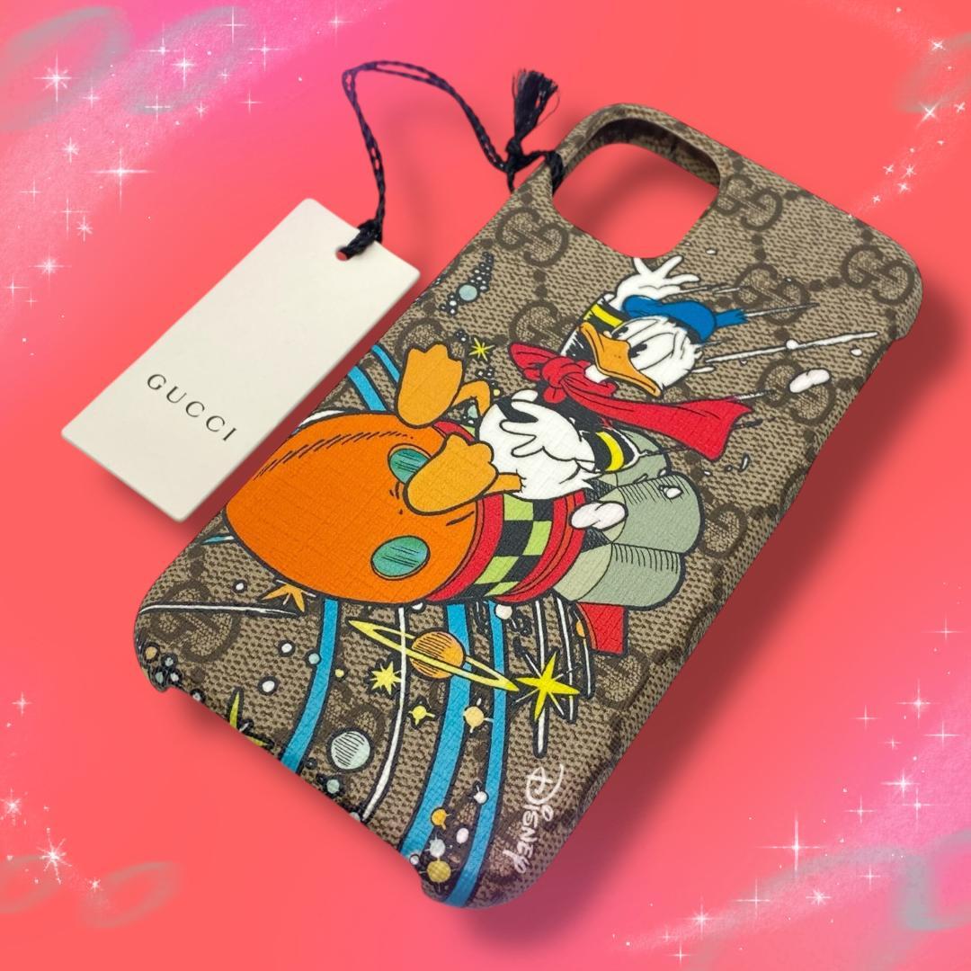 《おそらく未使用》グッチ ディズニーコラボ ドナルド iPhone11ケース