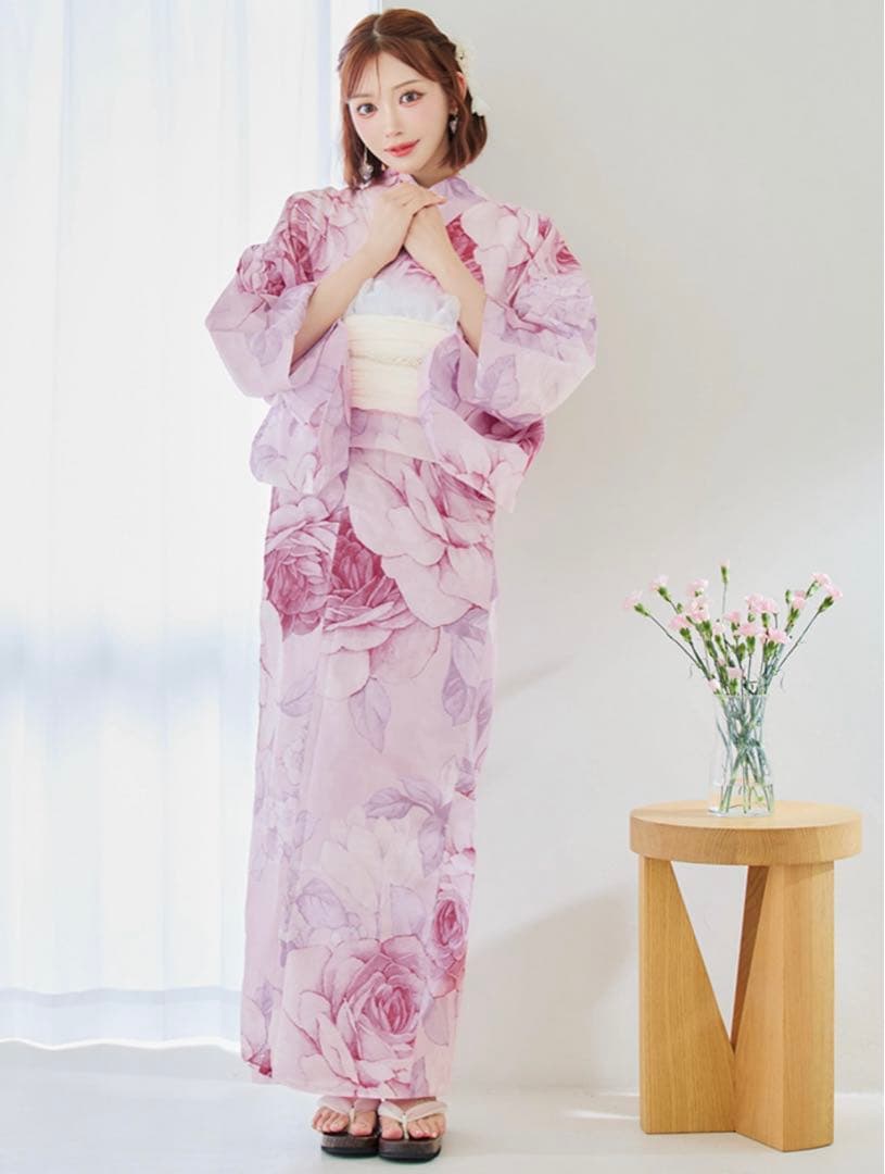 【最終値下げ】sugar アンティーク薔薇浴衣 5点セット