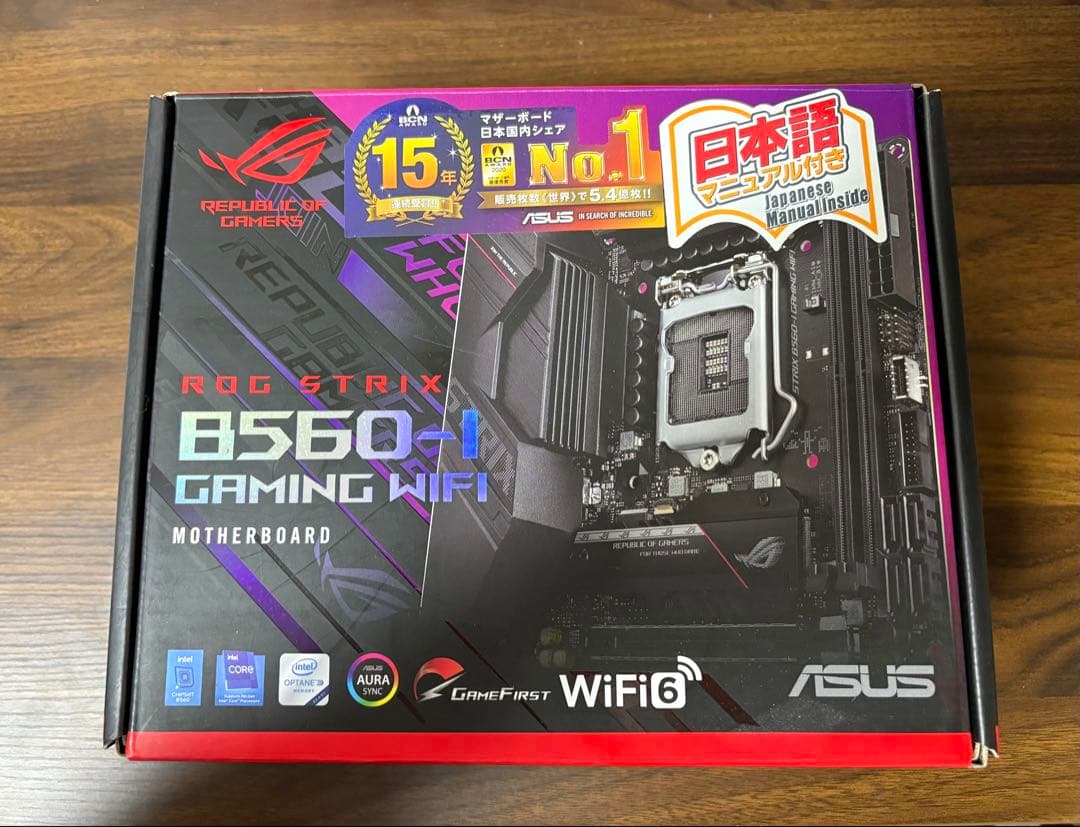 マザーボード ROG B560I + i5-11400F + DDR4 16GB*2