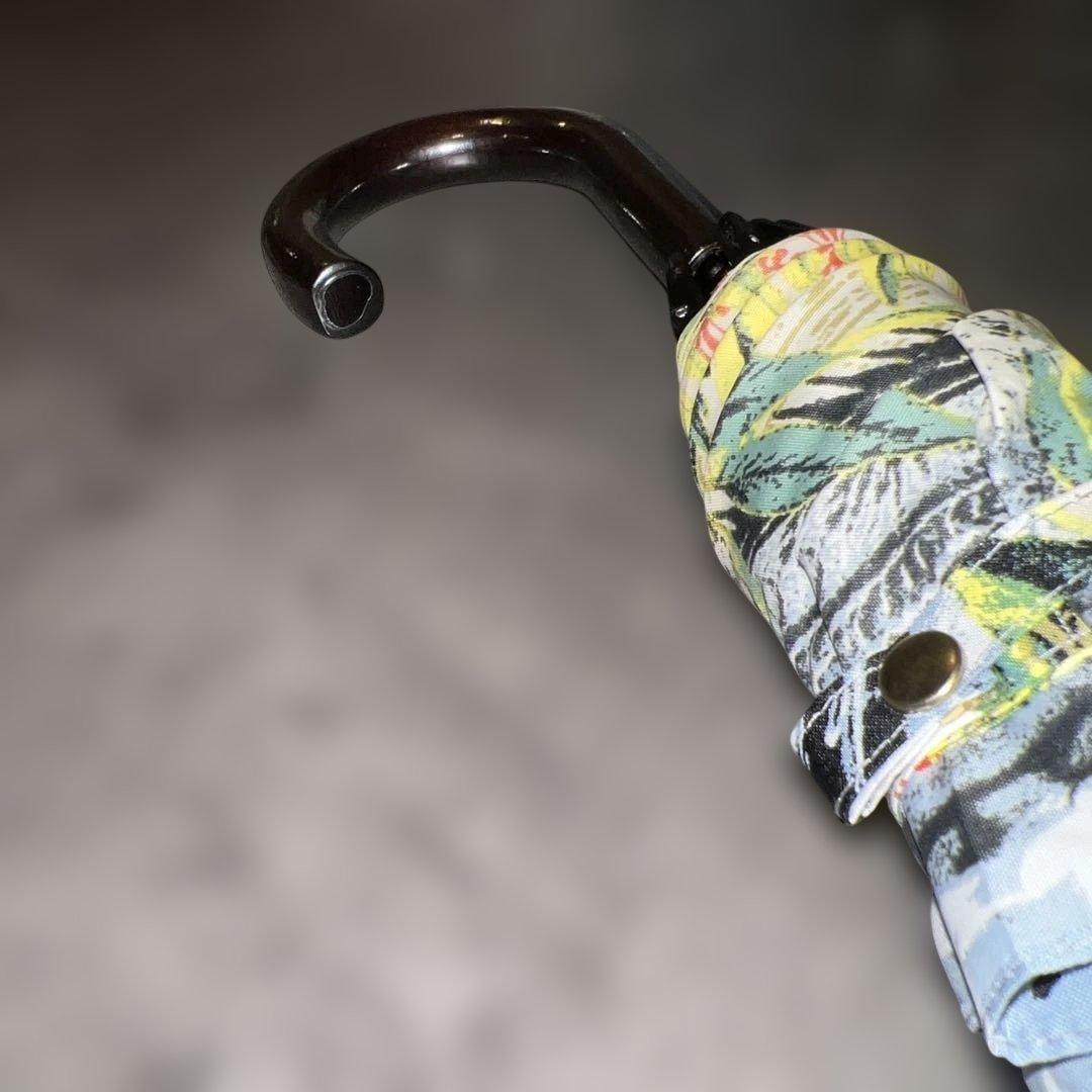 【未使用／タグ付き】 manipuriマニプリ折りたたみ傘/晴雨兼用ボタニカル柄