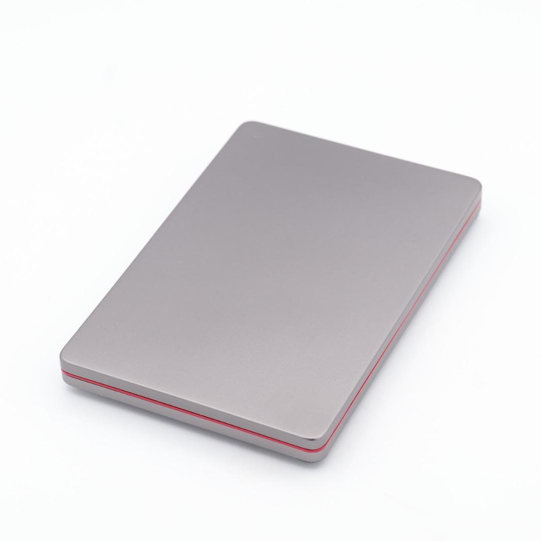 IOデータ 2TB 外付けHDD 小型薄型 USBケーブル付 スペースグレーx赤