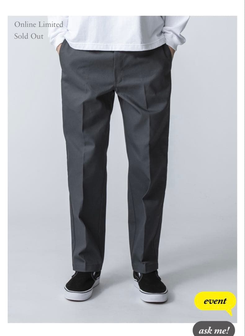 ロンハーマン　ディッキーズ　エンブロイダリーロゴ　ストレートフィット　パンツ36