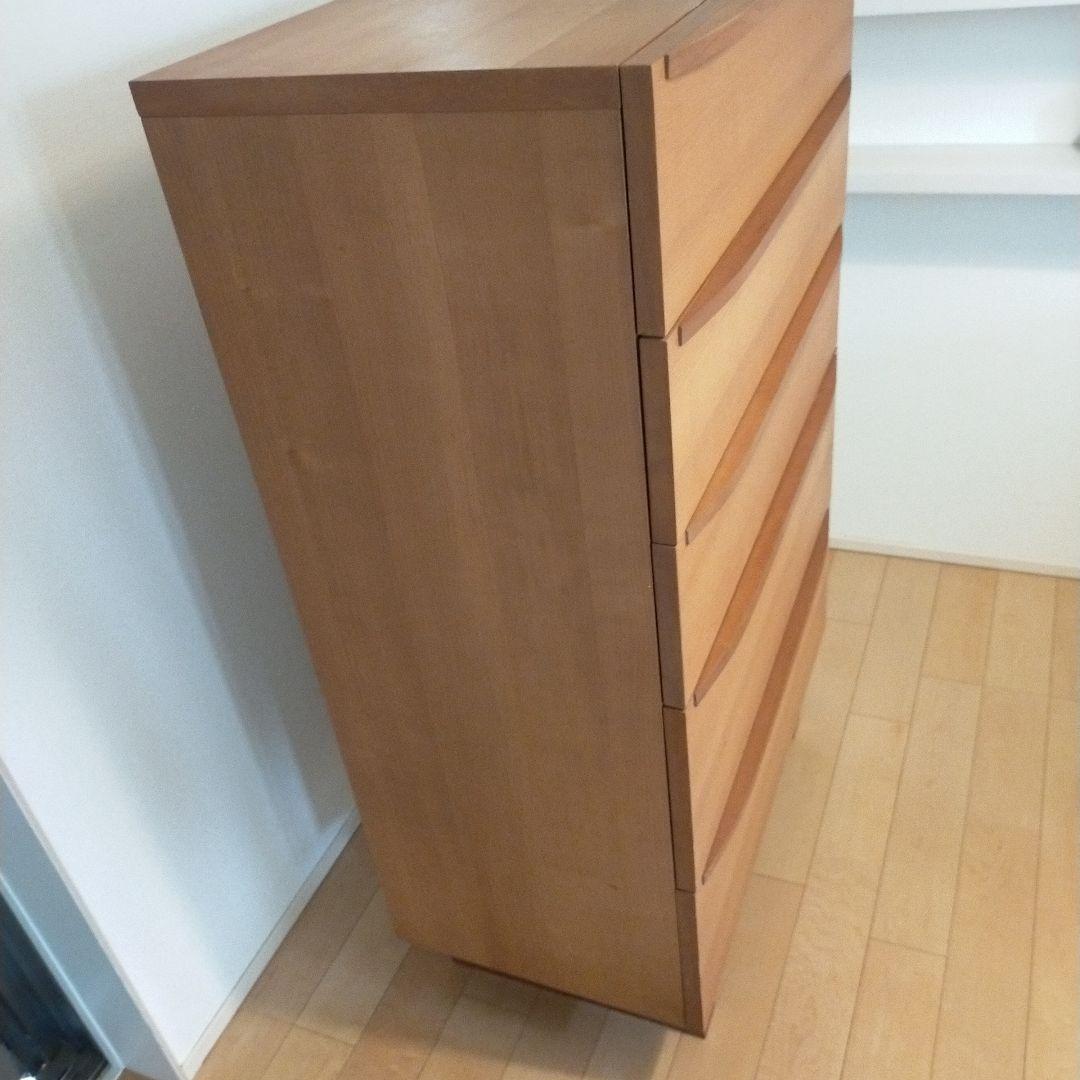 並文鳥●unico LUNE ウニコ　ルーン　5段チェスト【廃盤品】