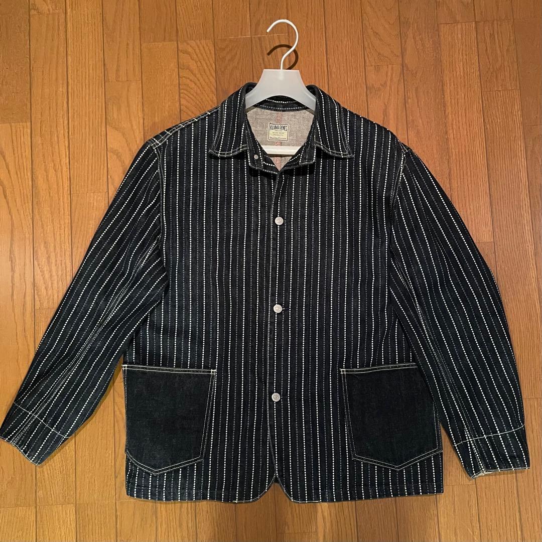 児島ジーンズ バイカラー ウォバッシュ カバーオール RNB-5045