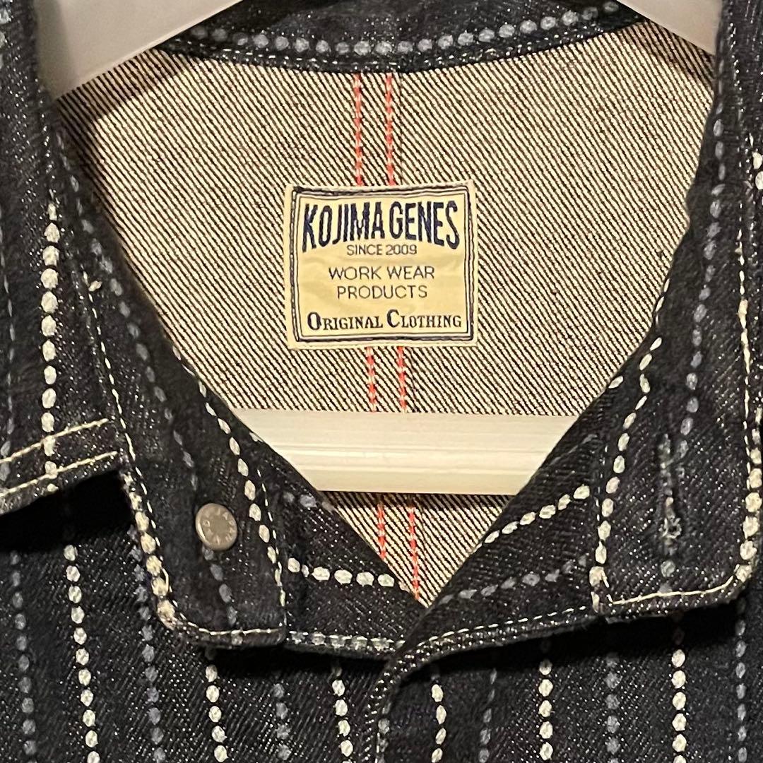 児島ジーンズ バイカラー ウォバッシュ カバーオール RNB-5045